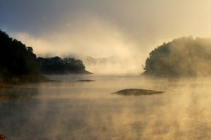 photo image of foggy lake
